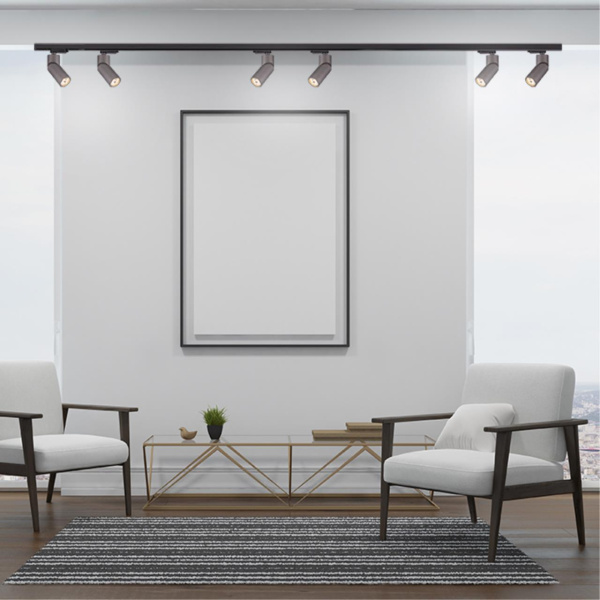 Св-к трековый IP20 GU10 50W 220-240V серебристый черный ELITE NOVOTECH