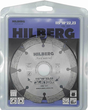 Диск алмазный отрезной 115*22,23 Hard Materials Лазер HM101 Hilberg