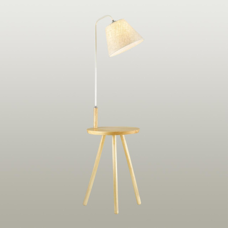 Торшер E27 1*60W 220V KALDA светлое дерево/рогожка ODEON LIGHT