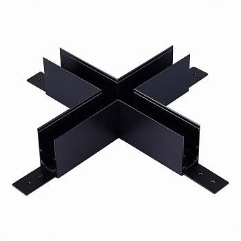 Коннектор X-образный для подвесного/накладного магнитного шинопровода Черный ST007.489.00 ST LUCE