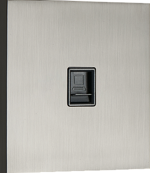 Donel N96 Компьютерная розетка RJ45 cat.6/ClassE, Вороненая сталь, серия DT