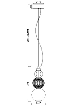 Подвесной светильник 16Вт 3000K Хром IP20 Collar P069PL-L16CH3K Maytoni