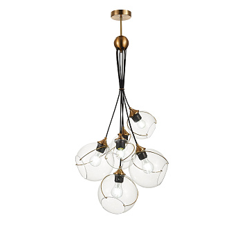 Светильник подвесной Золотистый/Прозрачный E27 6*60Вт SLE103103-06 EVOLUCE