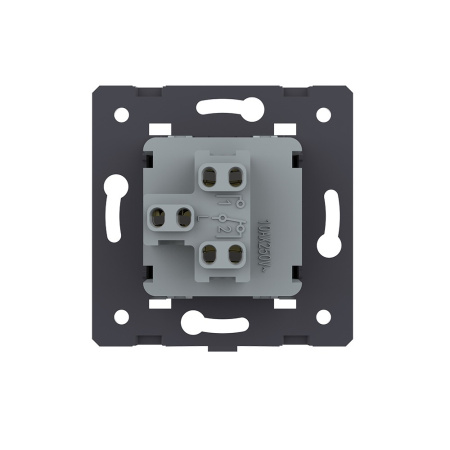 Одноклавишный механический выключатель, цвет серый (механизм) Livolo