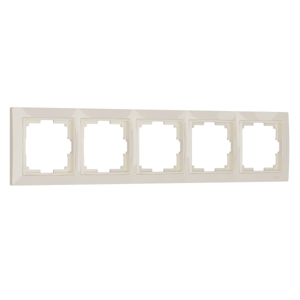 Snabb basic Рамка на 5 постов (слоновая кость, basic) Werkel