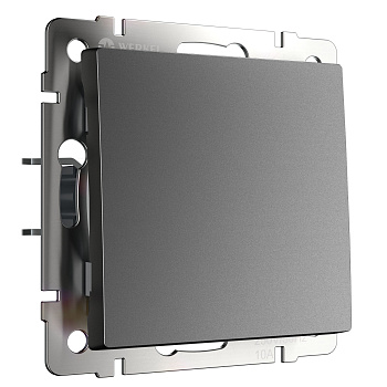 Встраиваемые механизмы Выключатель одноклавишный (графит матовый) IP20 Werkel