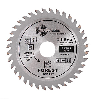 Диск пильный 115*22,23*36Т FLL826 Trio-Diamond