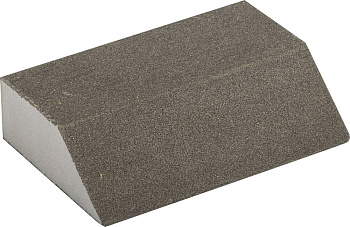 Губка шлифовальная "Мастер" четырехсторонняя угловая, средняя жесткость, Р120, 100х68х42х26мм ЗУБР