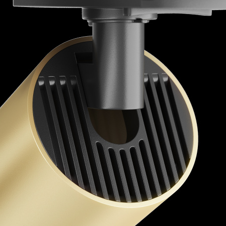 Трековый светильник 1*GU10 10Вт Черный и Матовое золото IP20 Single phase track system Unity TR020-1-U-GU10-BMG Technical Maytoni