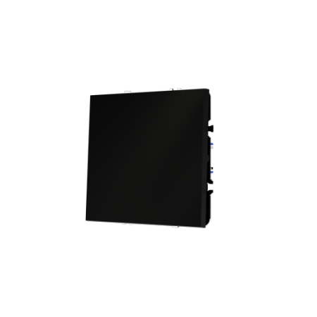 Перекрестный переключатель встраиваемый Voltum S70 одноклавишный 10А, (черный матовый)