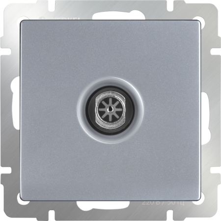 ТВ-розетка проходная (серебряный) СУ IP20 Werkel