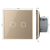 Сенсорный выключатель 2 клавиши 1 пост Золотой Livolo