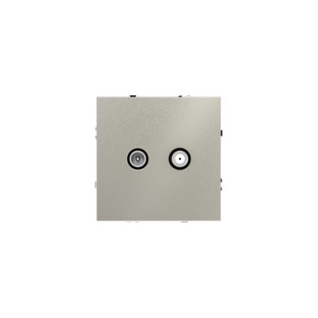 Розетка телевизионная встраиваемая Voltum S70 оконечная TV+SAT, (шелк)