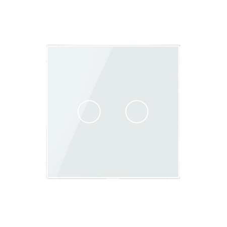 Панель для двухклавишного выключателя белая Livolo