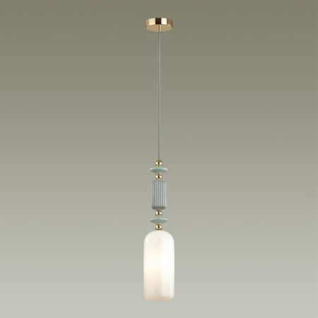 Подвес E14 1*40W CANDY золото/разноцветн./керамика/стекло B ODEON LIGHT