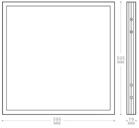Св/д светильник Feron AL2115 встр. 36W 6500K матовый белый со встроенным ЭПРА