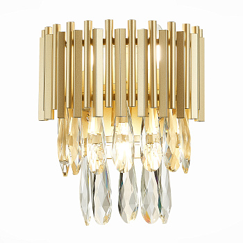 Бра шампань/шампань, прозрачный E14 2*40Вт SL1625.201.02 ST LUCE