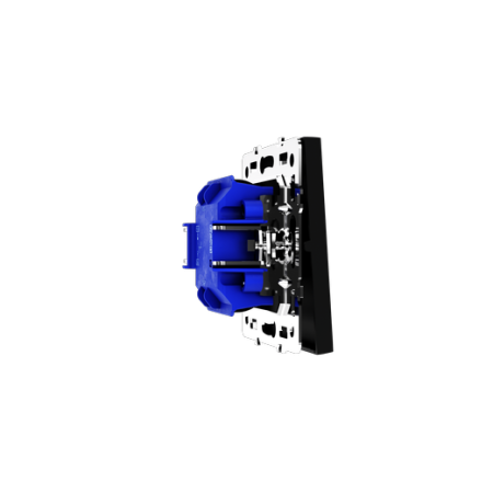 Выключатель с самовозвратом встраиваемый Voltum S70 одноклавишный 10А, (черный матовый)