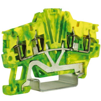 HTE.1/2+2(Ex), зажим для заземления, 2 ввод/2 вывода, 1,5 кв.мм желто-зеленый DKC HTE.1/2+2(Ex), зажим для заземления, 2 ввод/2 вывода, 1,5 кв.мм желто-зеленый DKC