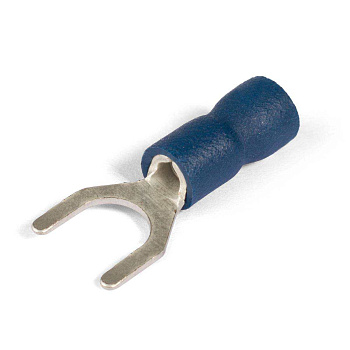 Наконечники вилочные изолированные с ПВХ манжетой (НВИ) 2,5–6 синие (100 шт/уп) Промрукав
