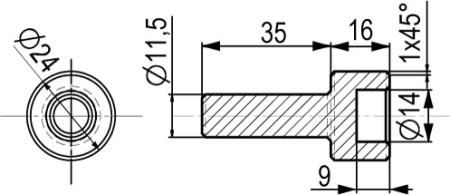 Винт для забивания безмуфтового стержневого заземлителя DKC