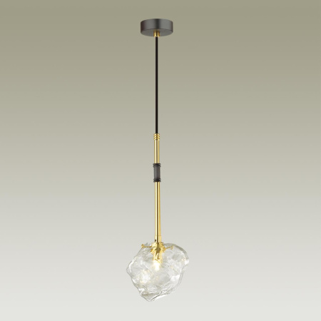 Подвес G9 1*40W STONO черный/золотой/прозрачный ODEON LIGHT