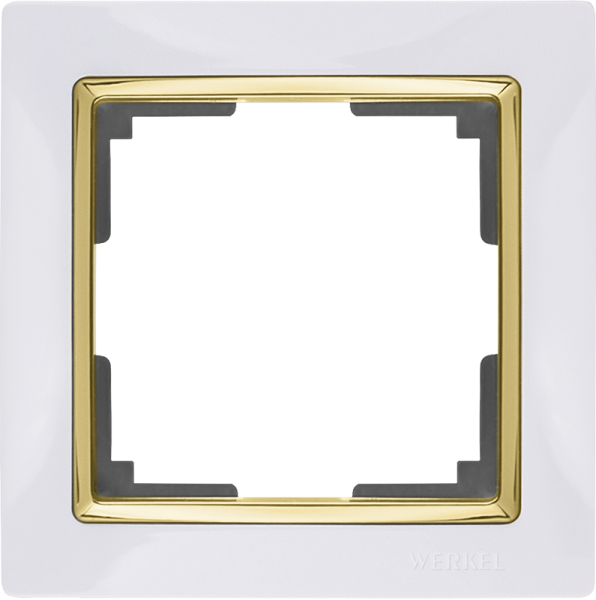 СНЯТ Snabb Рамка горизонт/вертик 1 пост . белый/золото IP20 Werkel