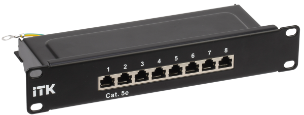 ITK 1U патч-панель кат.5E STP 8 портов 10" (Dual IDC)