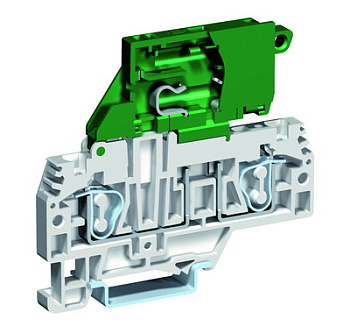 Держатель предохранителя 5x20. Пружина. 4 кв. мм. Серый. С диодным индикатором на 115-230 вольт (AC/DC). DKC