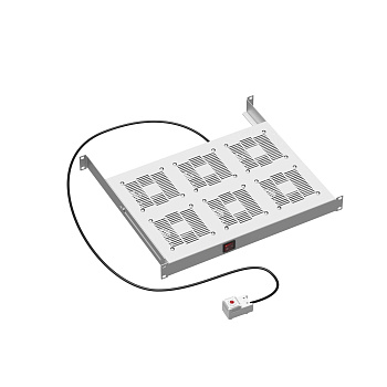 19" Вентиляторный модуль 6 вентиляторов с термостатом для 19" IT-корпусов ДКС серии STI/CQE, RAL7035 DKC