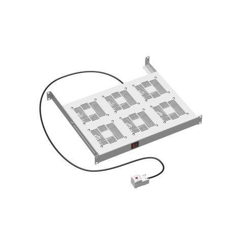 19" Вентиляторный модуль 6 вентиляторов с термостатом для 19" IT-корпусов ДКС серии STI/CQE, RAL7035 DKC