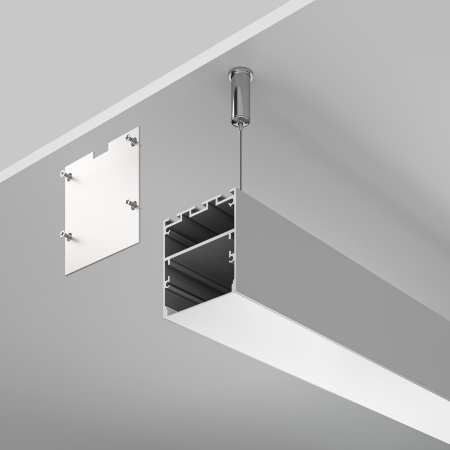 Алюминиевый профиль подвесной-накладной 50x50 Серебро (ALM-5050-S-2M) Technical Maytoni