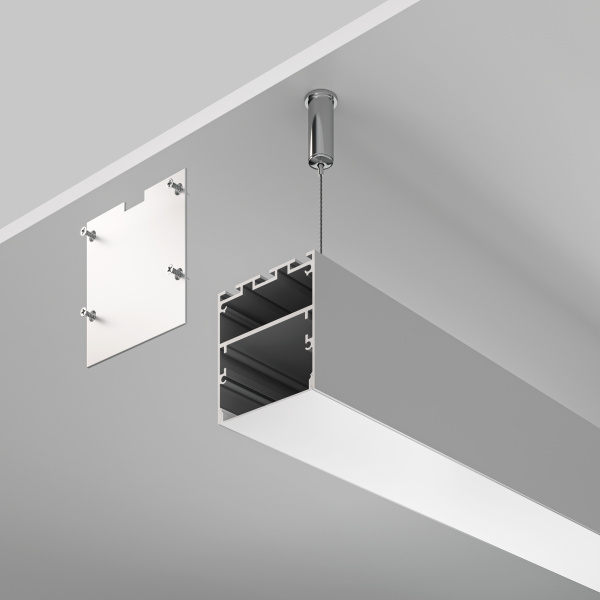 Алюминиевый профиль подвесной-накладной 50x50 Серебро (ALM-5050-S-2M) Technical Maytoni