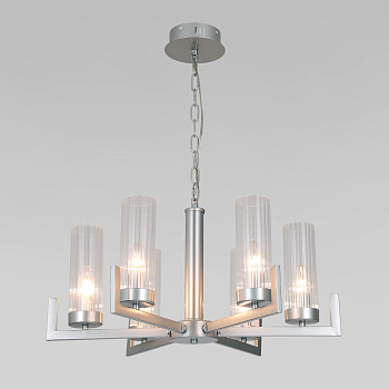 Подвесная люстра 6*E14 40Вт серебряный IP20 Arganie (60133/6 серебро) Eurosvet