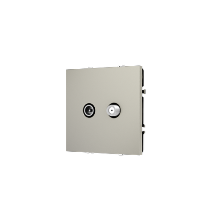 Розетка телевизионная встраиваемая Voltum S70 оконечная TV+SAT, (шелк)