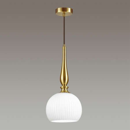 Подвес E27 60W RUNGA белый/бронзовый C ODEON LIGHT