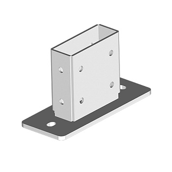 Опора для СТРАТ профиля 41х124, толщ. 4,0 (пятка - 8,0мм), гальван. цинк Ostec