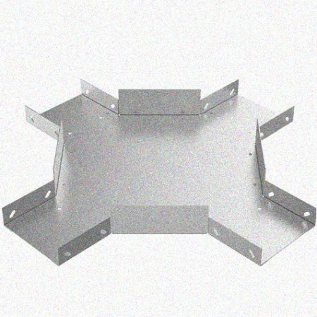 Лоток крестообразный замковый глухой КМЗГ 200х100 УТ1,5, оцинкованный лист, S1,0