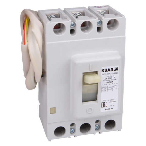 Выключатель автоматический ВА 3П 10А 3,5Iн-400АС 2кА Compact NS КЭАЗ
