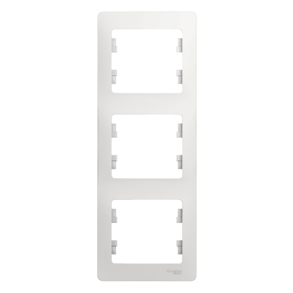 GLOSSA  Рамка вертикальная 3 пост . белый IP20 Schneider Electric