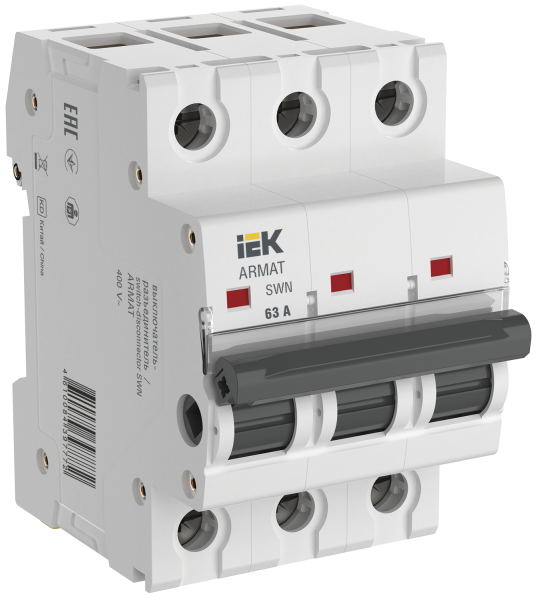 Выключатель-разъединитель SWN 3П 63А ARMAT IEK