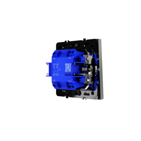 Выключатель с самовозвратом встраиваемый Voltum S70 двухклавишный 10А, (титан)