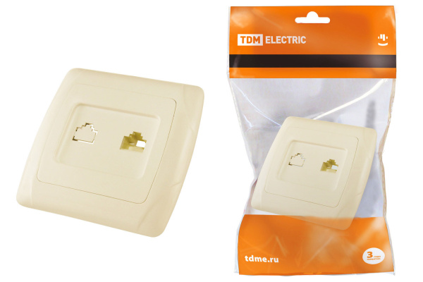 Розетка компьютерная RJ45 сл. кость "Онега" TDM