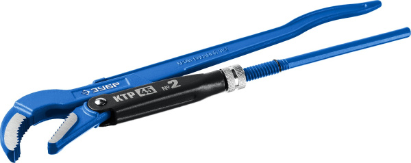 КТР-45, №2, ключ трубный, изогнутые губки ЗУБР