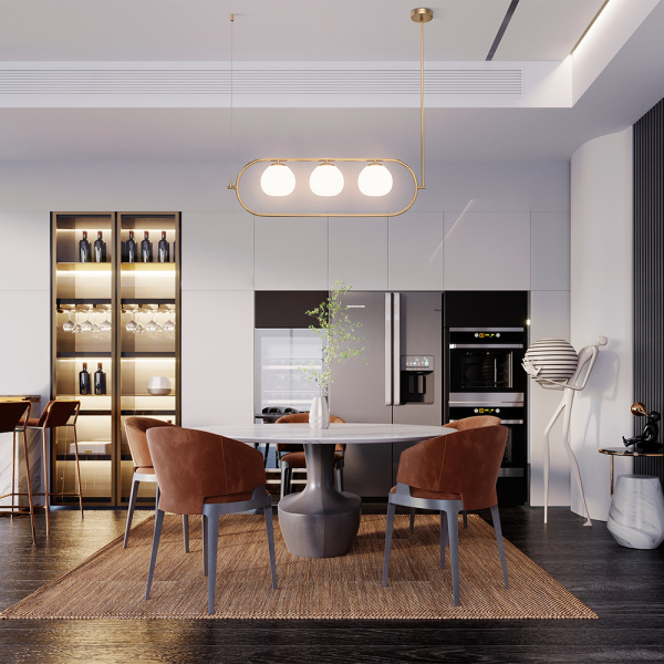 Подвесной светильник 3*E14 40Вт Латунь IP20 Erich MOD221PL-03BS Maytoni