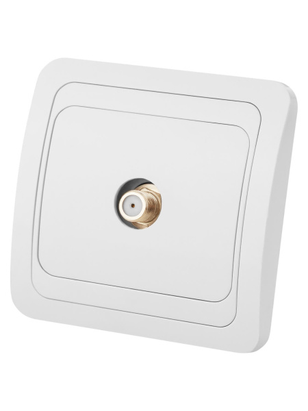 Розетка TV (SAT) F-типа белая "Валдай" TDM