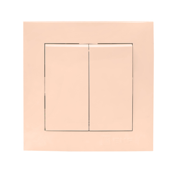 Валенсия Выключатель 2-кл, 10А кремовый EKF