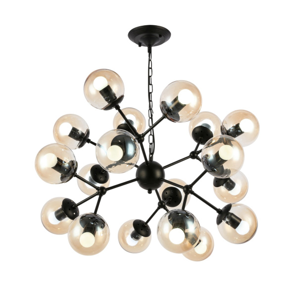 Светильник подвесной Черный/Янтарный E27 18*60Вт SLE154913-18 EVOLUCE