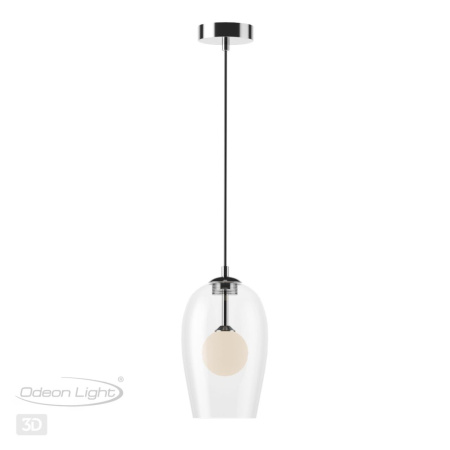 Подвес G9 1*40W LOSTAR хром/белый/прозрачный/стекло ODEON LIGHT