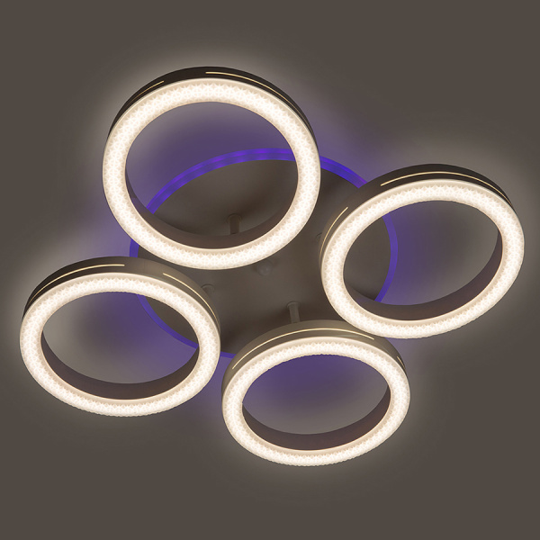 Светильник потолочный с/д GSMCL-Smart61 85w Centurion-3 белый RGB (4кр) 85Вт 3000-6500K 5390Лм 260x95мм с пультом (800361) (1/4) General